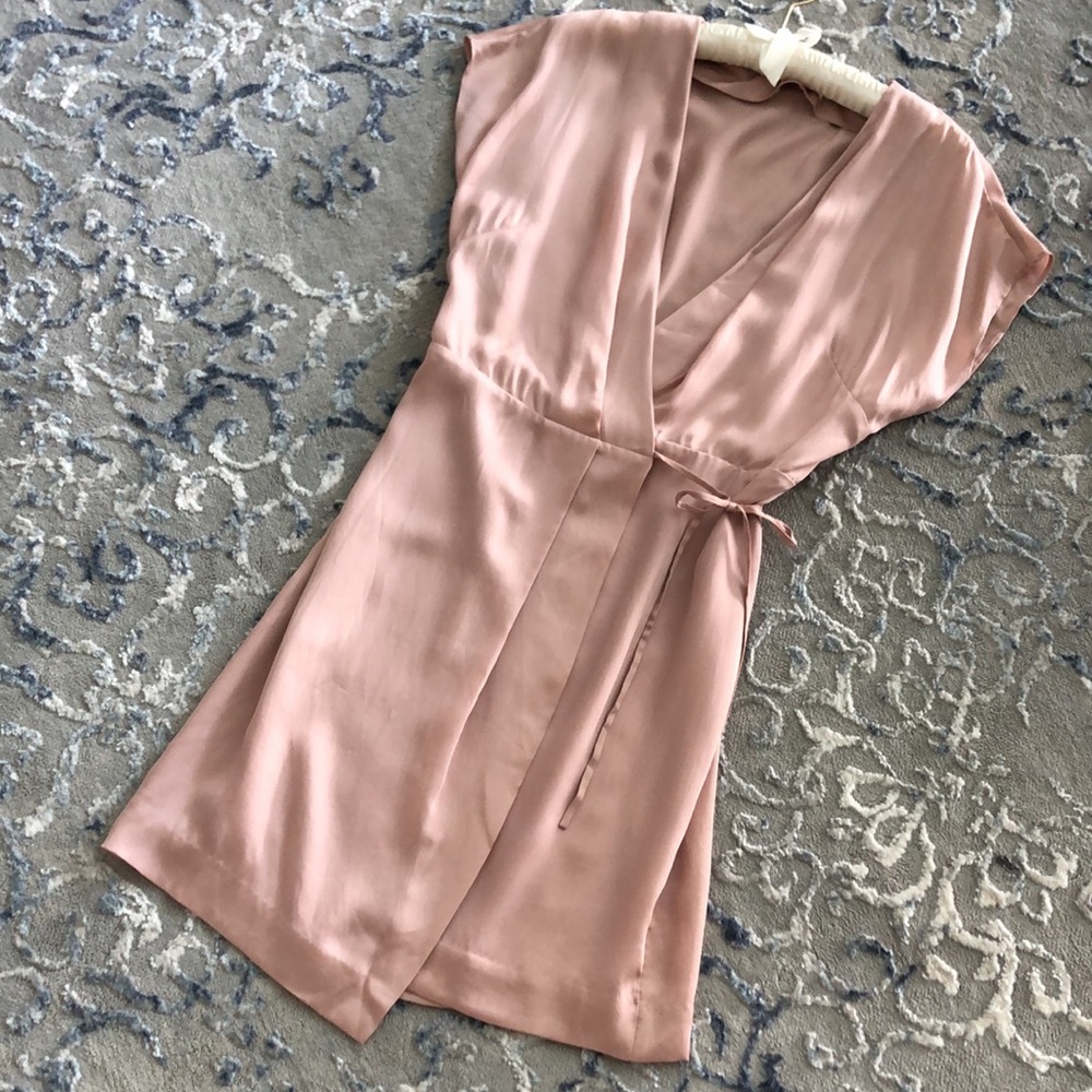 & Other Stories Sleeveless Wrap Dress Blush Pink 6 - Picture 3 of 6